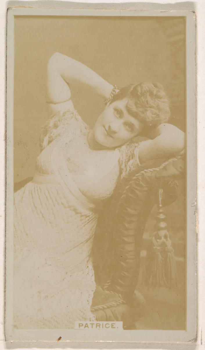 Miss Patrice, from the Actresses series (N245) issued by Kinney Brothers to promote Sweet Caporal Cigarettes by Kinney Brothers Tobacco Company, photograph, 1890