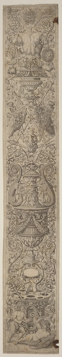 Two Children Wearing Helmets by Andrea Zoan; Giovanni Pietro Birago, print, 1505-1515