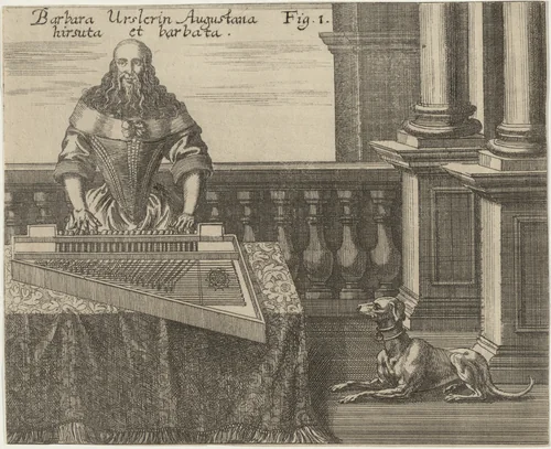 Barbara van Beck, A Bearded Lady by Anonymous Artist; Isaac Brun, print, 1590-1670