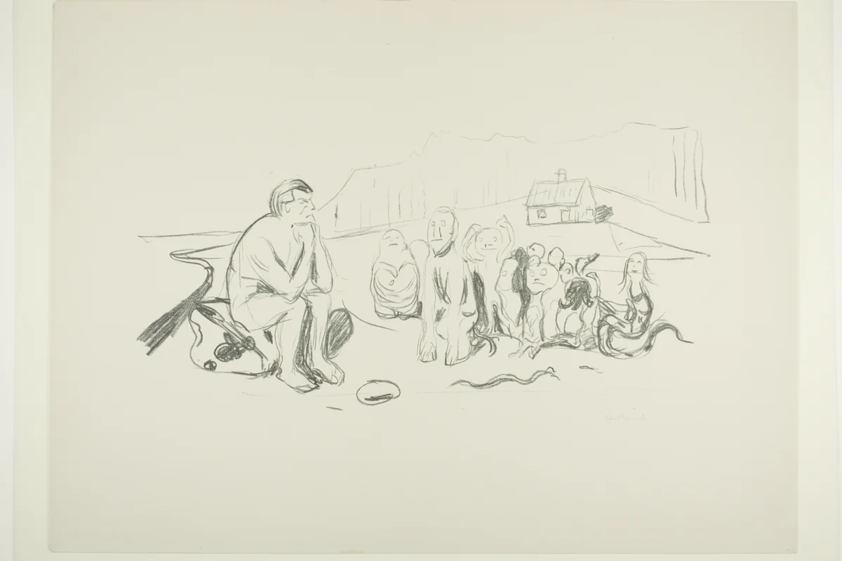 Alpha's Progeny by Edvard Munch, print, 1908-1909