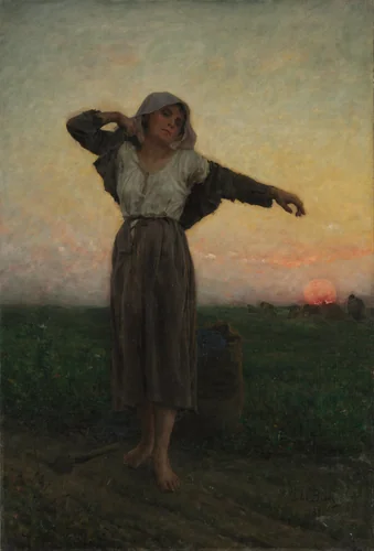 The Tired Gleaner by Jules Breton, painting, 1880