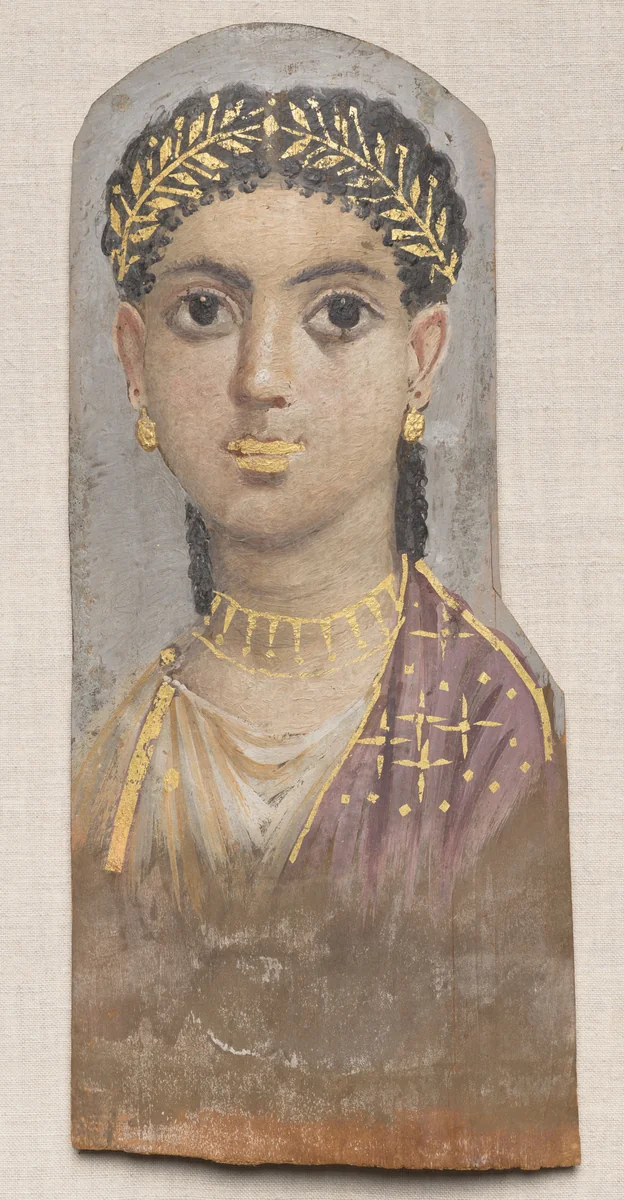 Funerary Portrait of a Young Girl by Unknown, painting, 25-37
