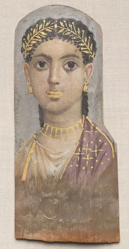 Funerary Portrait of a Young Girl by Unknown, painting, 25-37