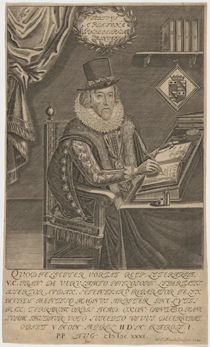Francis Bacon by William Marshall, print, 1640