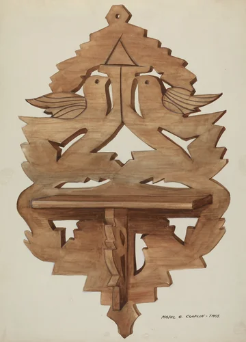 Hanging Wall Shelf by Majel G. Claflin, index of american design, 1937