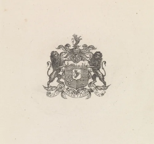 Wapen van Anthonie Willem Hendrik Noltzenius de Man by Frederik Lodewijk Huygens, print, 1817-1887