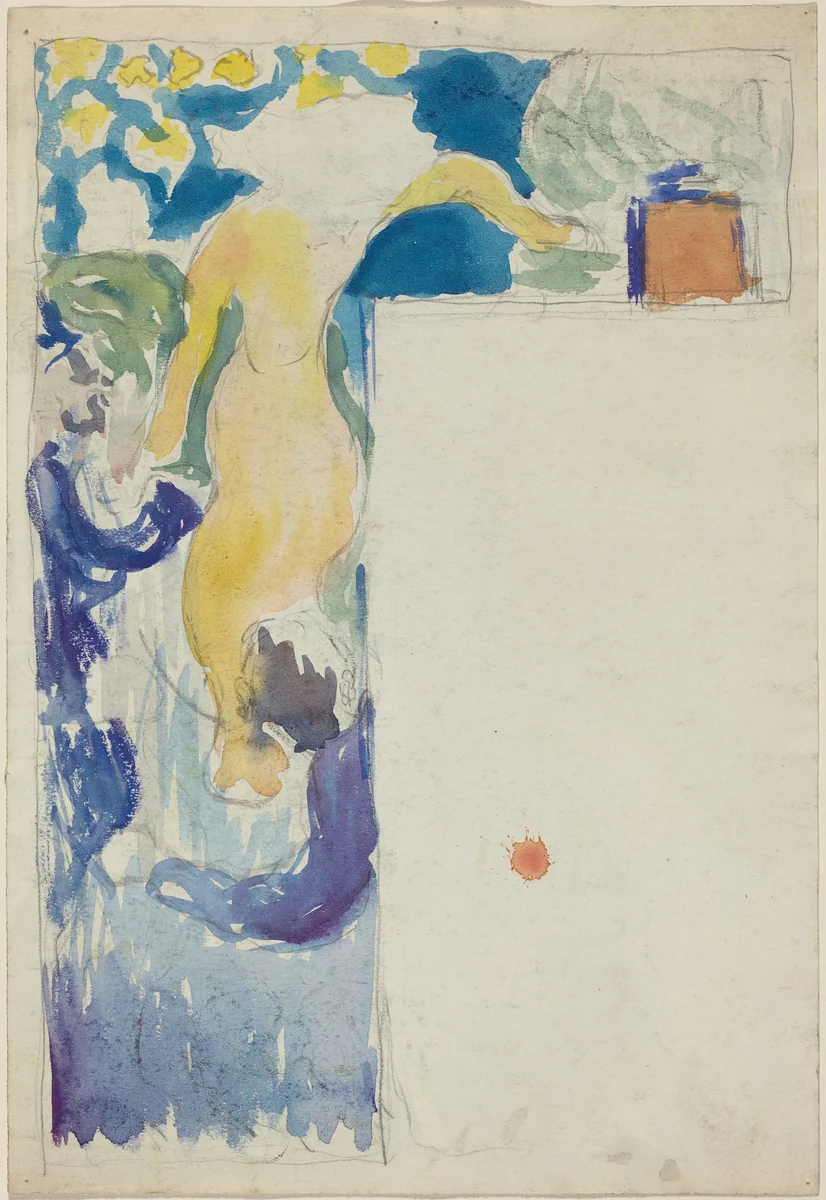 Program Design for the Théâtre Libre [recto] by Edouard Vuillard, drawing, 1890