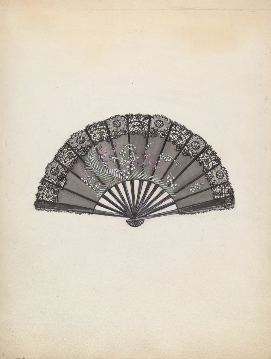Fan by Jean Peszel, index of american design, 1935-1942
