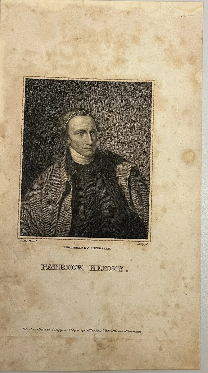 Patrick Henry by William Satchwell Leney
Thomas Sully, other, 1789-1831