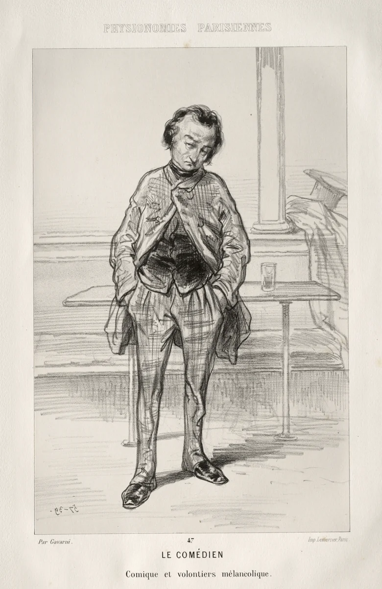 Le Comédien by Paul Gavarni, print, 1853-1863