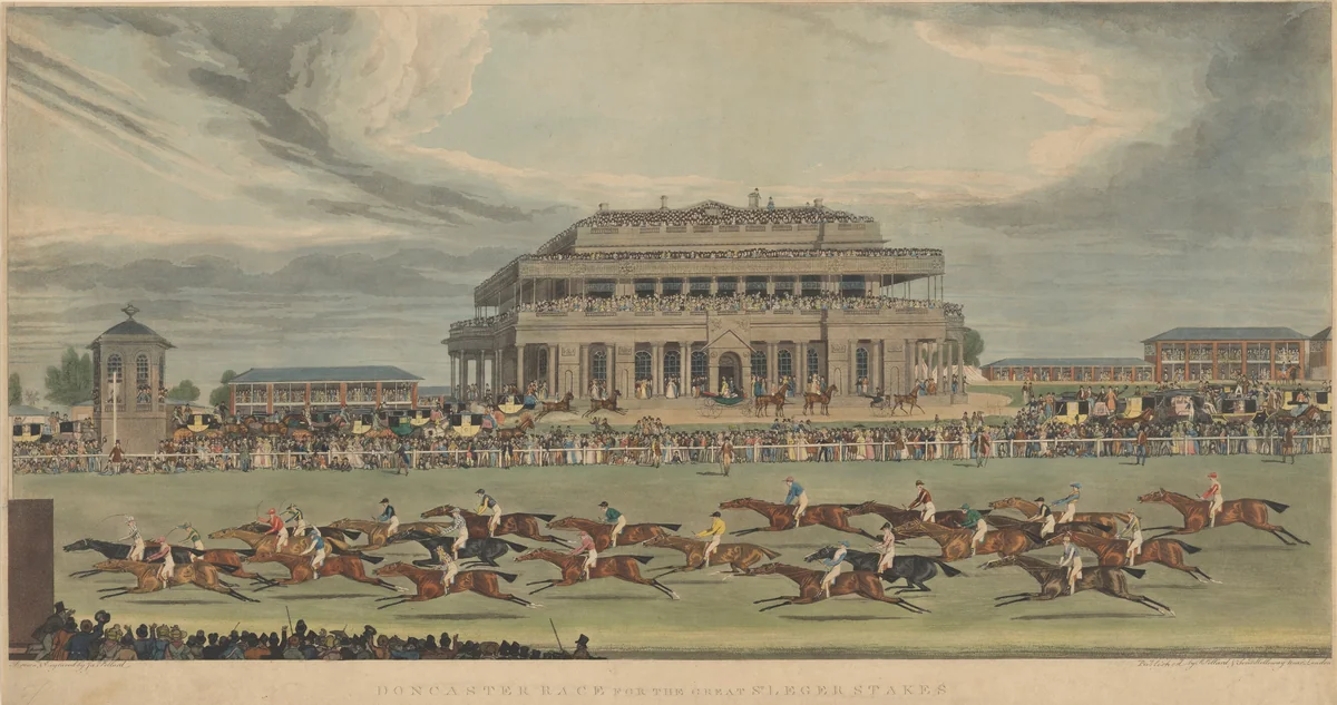 Doncaster Race for the Great St. Legder Stakes by James Pollard, print, 1839