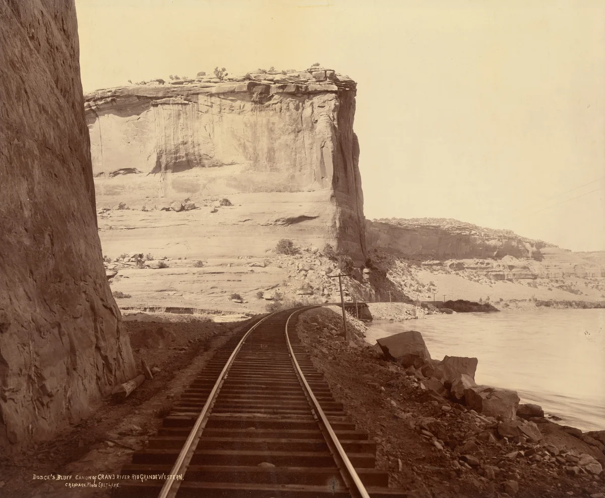 Dodge’s Bluff, Canyon of Grand River by Charles R. Savage, photograph, 1870