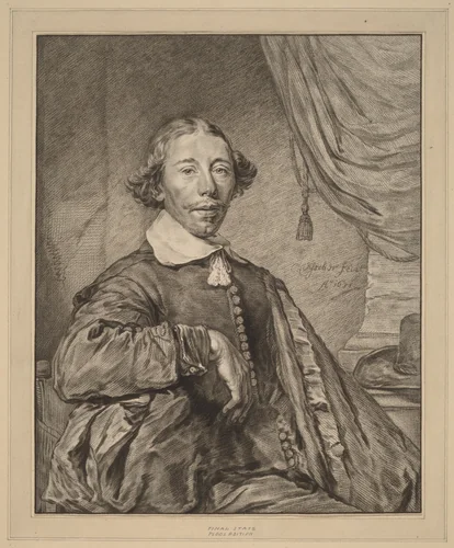 Portrait of a Seated Man by Cornelis Ploos van Amstel, print, 1771