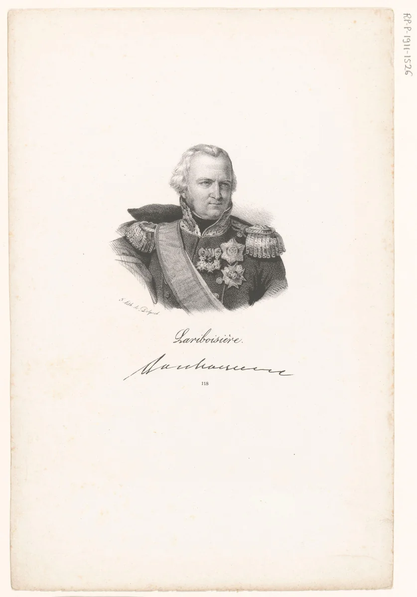 Portret van Jean Ambroise Baston de Lariboisière by anonymous, print, 1818-1842