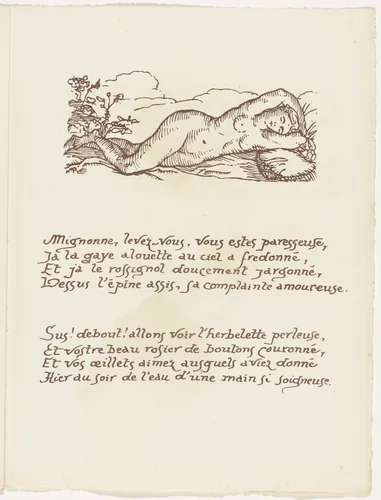 Headpiece (folio 88) from Les Amours (The Loves) by Émile Bernard, illustrated book, 1915