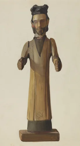 Bulto (Saint with Hands Extended) by Carl O'Bergh, index of american design, 1938