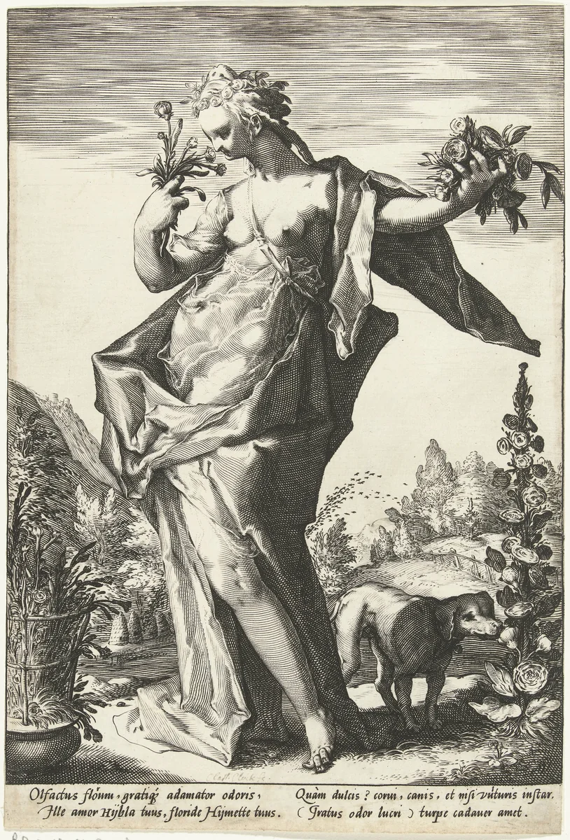 Reuk by Nicolaes Jansz. Clock, print, 1596