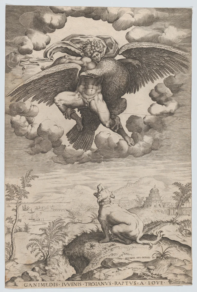 The Rape of Ganymede by anonymous, print, 1542-1560