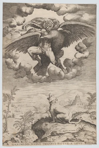 The Rape of Ganymede by anonymous, print, 1542-1560