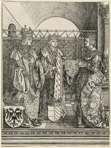 The Betrothal of Philip the Fair with Joan of Castile by Albrecht Dürer, print, 1515
