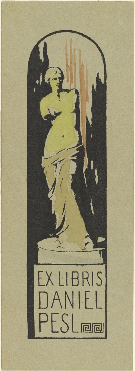 Bookplate Daniel Pesl II (Exlibris Daniel Pesl II) by Franz Marc, print, 1902