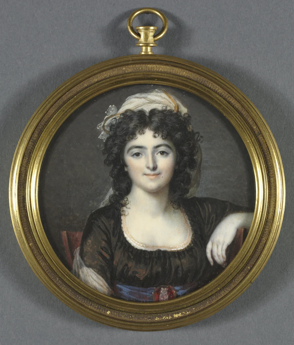Portrait of a Woman in a Brown Dress by François Dumont, painting, 1795