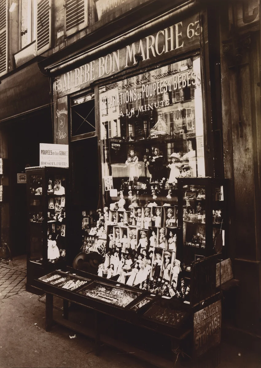 Boutique, rue de Sèvres by Eugène Atget, photograph, 1910