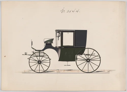 Design for Coupé, no. 3544 by Brewster & Co., drawing, 1879
