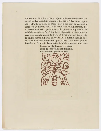 Tailpiece (page 64) from Les Petites Fleurs de St. François (The Little Flowers of St. Francis) by Émile Bernard, illustrated book, 1928
