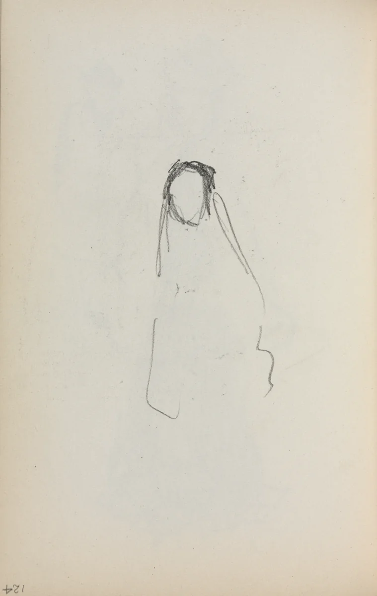 Italian Sketchbook: Figure (page 124) by Maurice Prendergast, book, 1898-1899