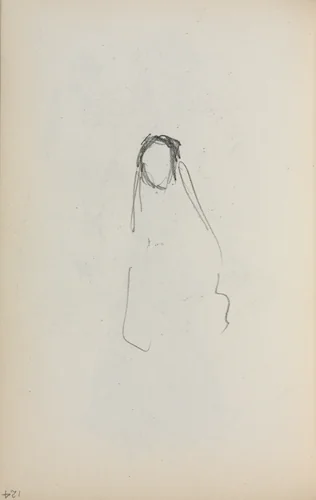Italian Sketchbook: Figure (page 124) by Maurice Prendergast, book, 1898-1899