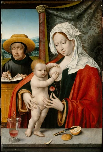 The Holy Family by Joos van Cleve, painting, 1522-1538