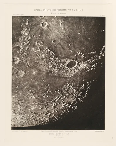 Carte photographique de la lune, planche XVIII (Photographic Chart of the Moon, plate XVIII) by Charles Le Morvan, photograph, 1902