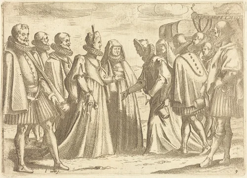 Reception at Mantua by Jacques Callot, print, 1612