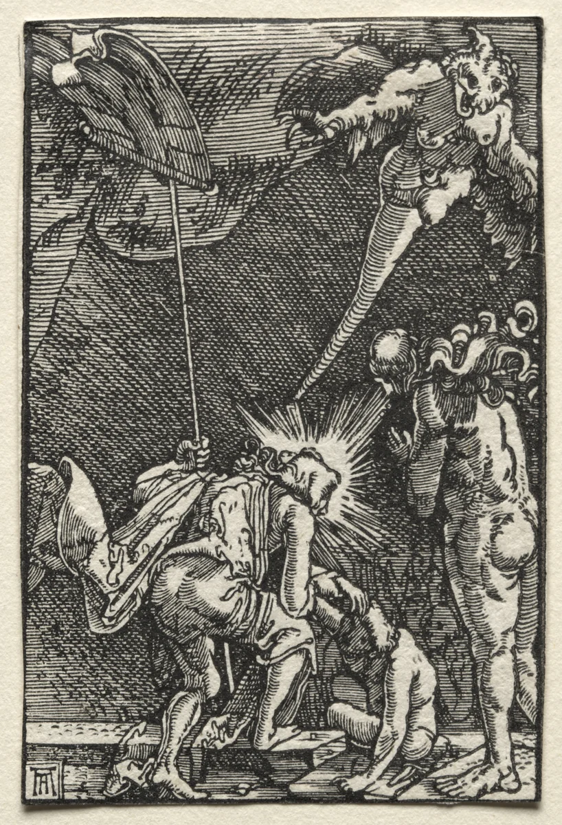 The Fall and Redemption of Man: Descent into Hell by Albrecht Altdorfer, print, 1510-1520
