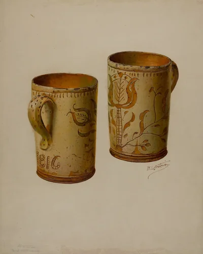 Pa. German Drinking Mug by William Antrim, index of american design, 1938