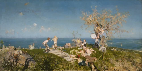 Springtime and Love by Francesco Paolo Michetti, painting, 1878