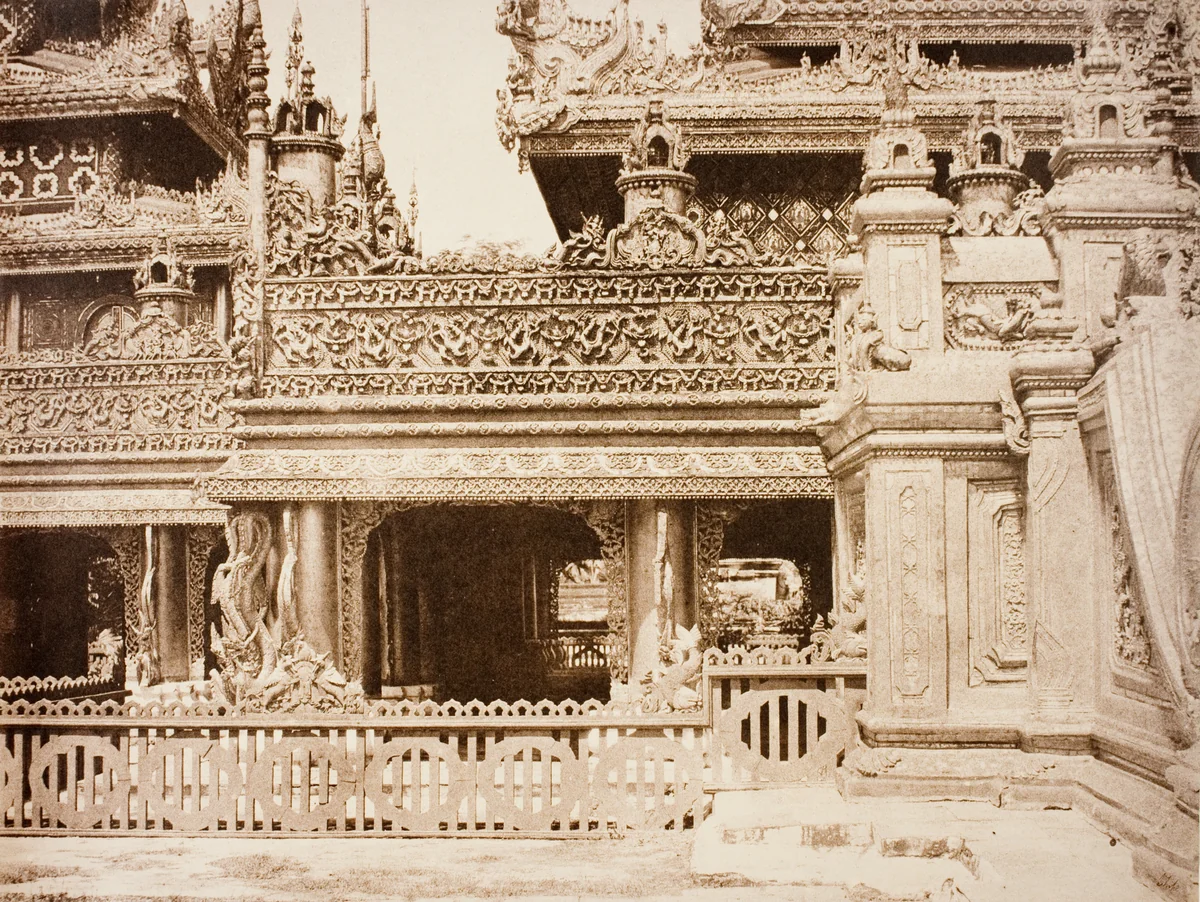 No. 92. Amerapoora. Another part of the Balcony of Kyoung No. 86 [Maha-too-lo-Bounghian Kyoung]. by Linnaeus Tripe, photograph, 1855