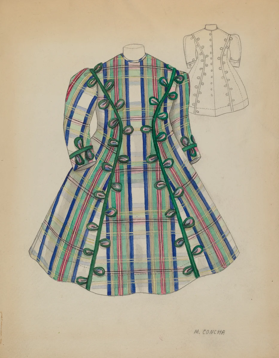 Child's Dress by Margaret Concha, index of american design, 1937
