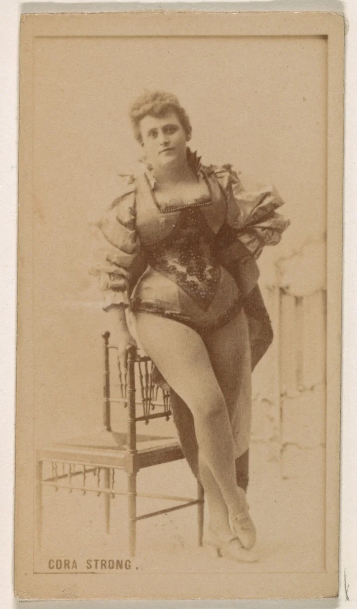 Cora Strong, from the Actresses series (N245) issued by Kinney Brothers to promote Sweet Caporal Cigarettes by Kinney Brothers Tobacco Company, photograph, 1890