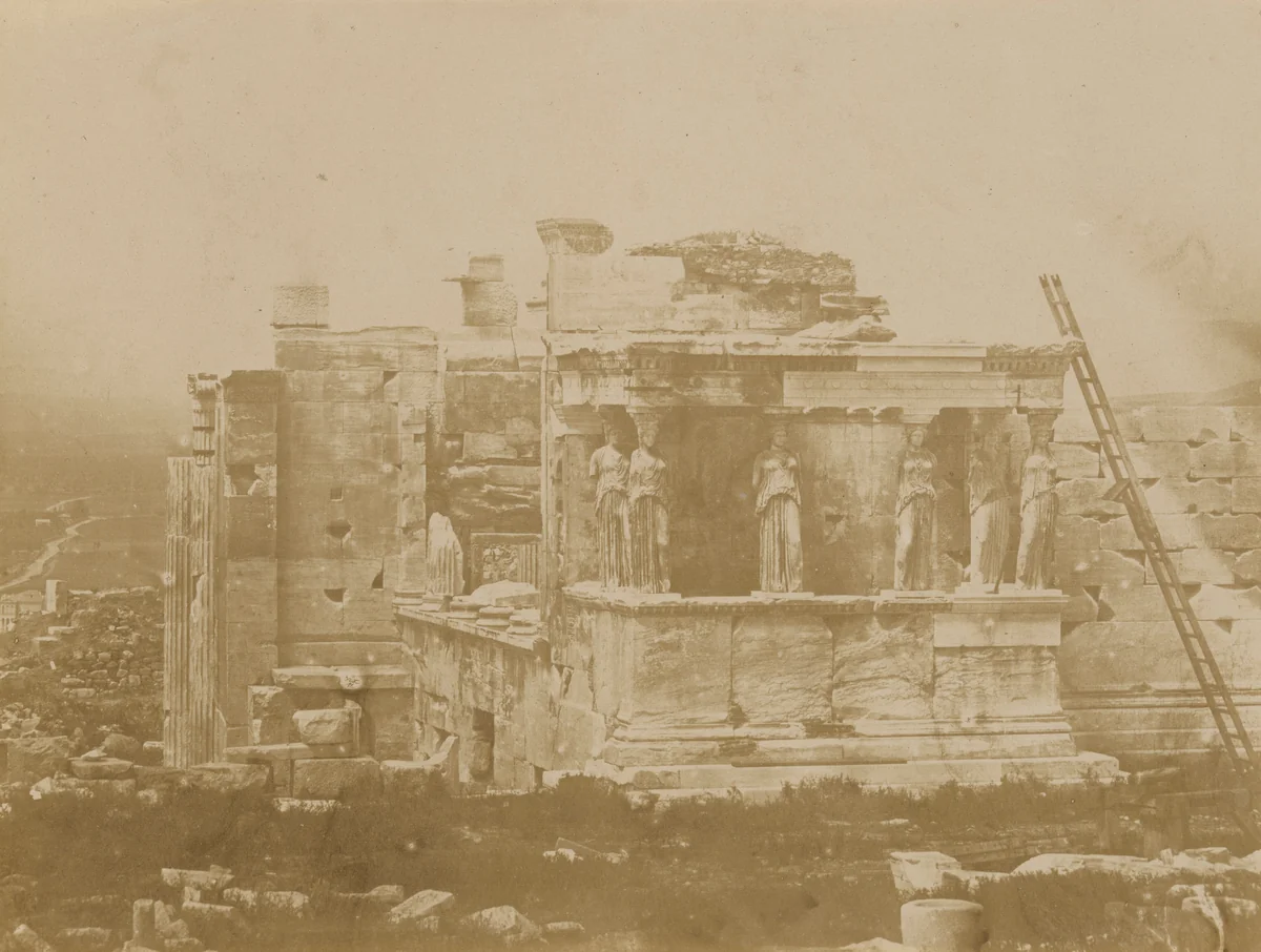 Caryatid Porch of the Erechtheum, Athens by James Robertson; Felice Beato; Antonio Beato, photograph, 1857