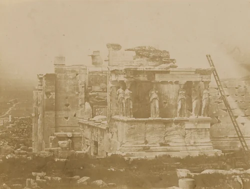 Caryatid Porch of the Erechtheum, Athens by James Robertson; Felice Beato; Antonio Beato, photograph, 1857