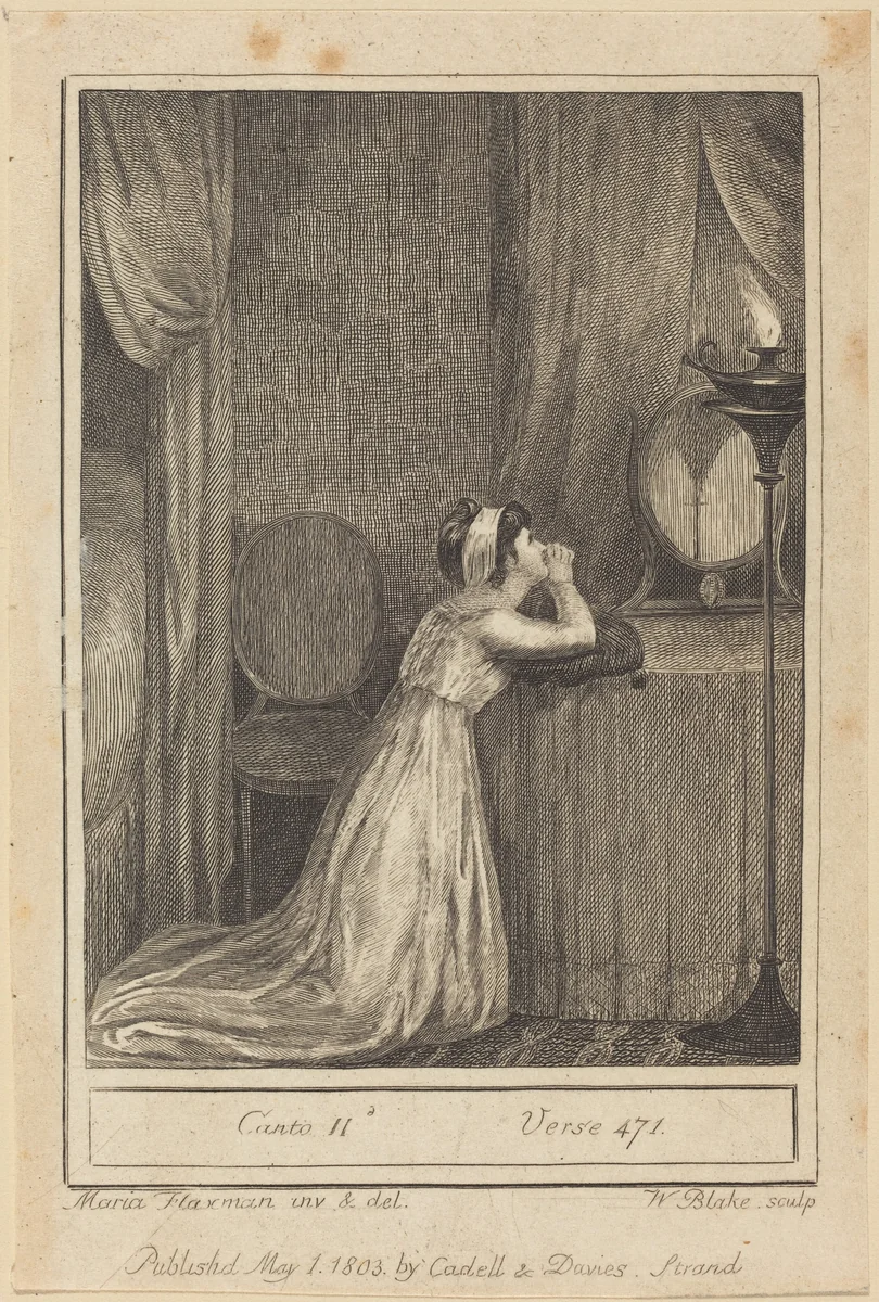 Canto II, Verse 471 by William Blake, print, 1803