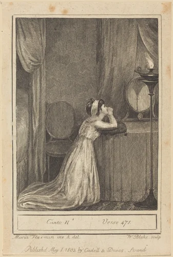 Canto II, Verse 471 by William Blake, print, 1803