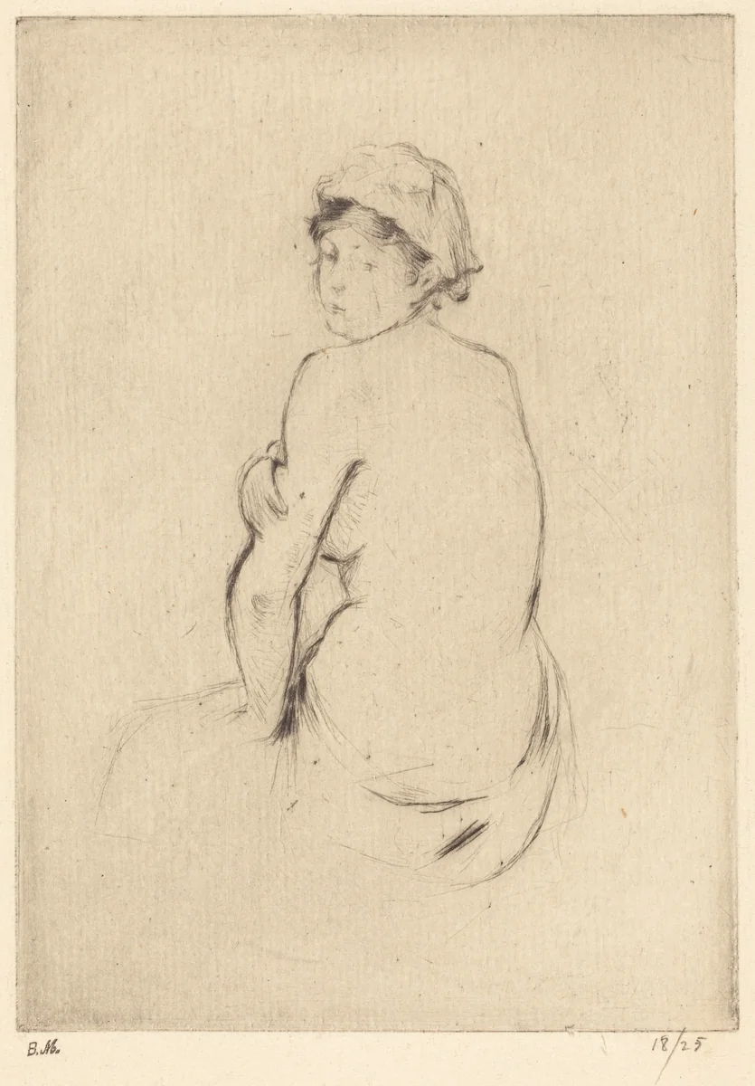 Nude by Berthe Morisot, print, 1889