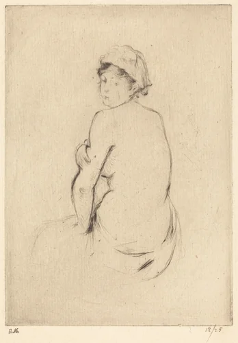 Nude by Berthe Morisot, print, 1889
