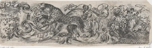 Fries met panter by anonymous, print, 1620-1664