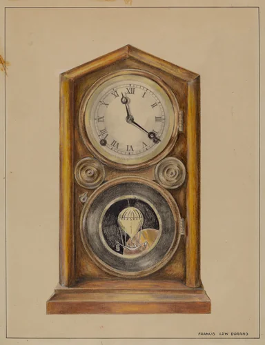 Mantel Clock by Francis Law Durand, index of american design, 1935-1942