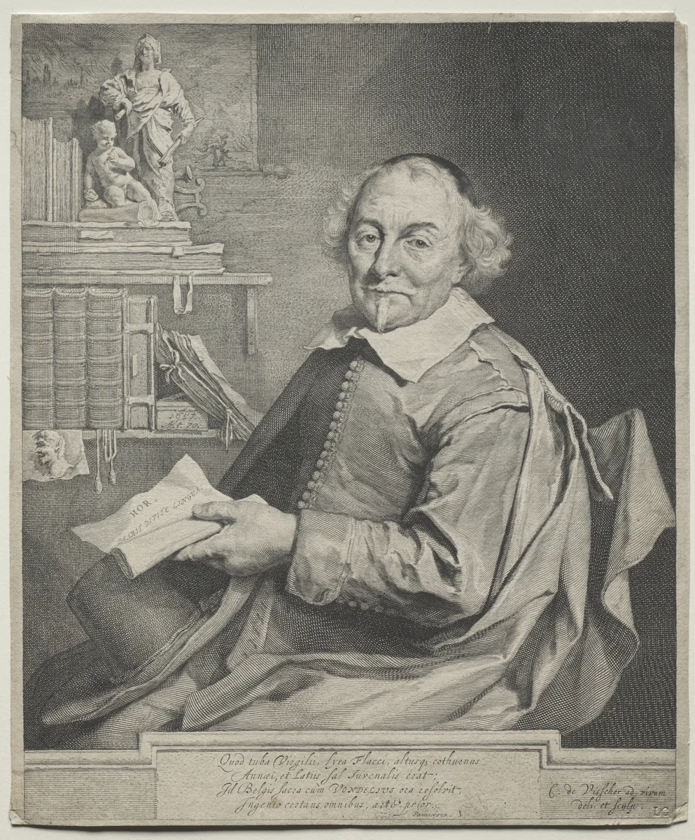Vondel by Cornelis de Visscher, print, 1657
