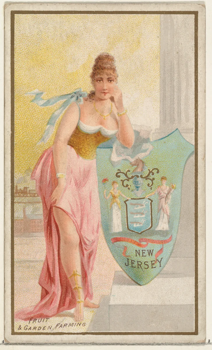 New Jersey, from the Industries of States series (N117) issued by Duke Sons & Co. to promote Honest Long Cut Tobacco by W. Duke, Sons & Co., print, 1889
